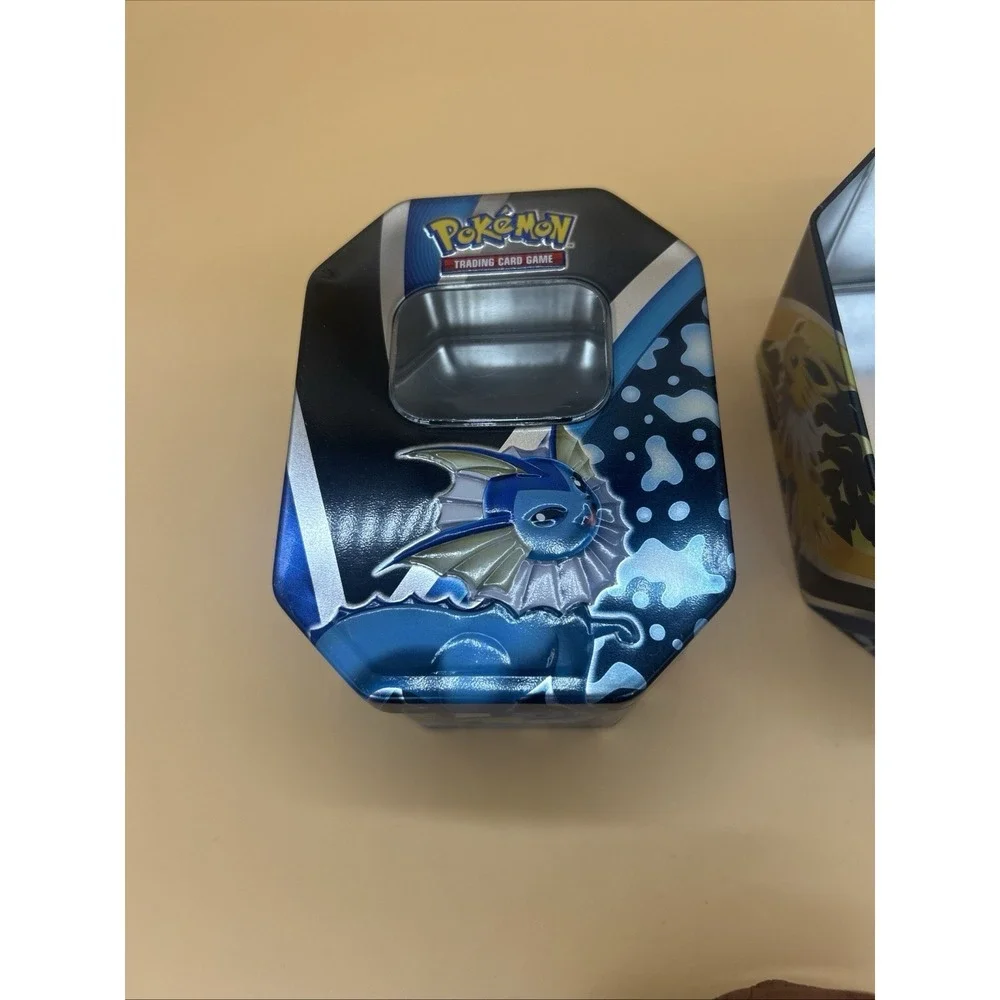 Pokemon TCG Eevee Evolutions Vaporeon & Flareon Empty Tin Lot of 2